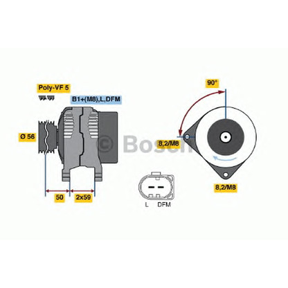 Photo Alternator BOSCH 0124315006