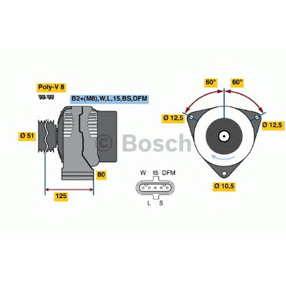 Photo Alternator BOSCH 0124555016