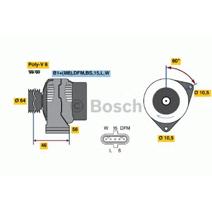 Zdjęcie Alternator BOSCH 0124555052