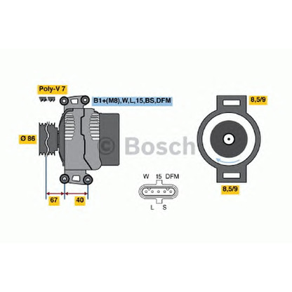 Zdjęcie Alternator BOSCH 0124655014