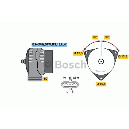 Foto Regolatore alternatore BOSCH 0124655042