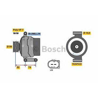 Photo Alternator BOSCH 0125711046