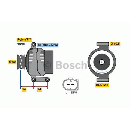 Zdjęcie Alternator BOSCH 0125711049