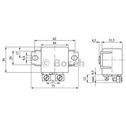 Photo Relay, main current; Relay BOSCH 0332002256