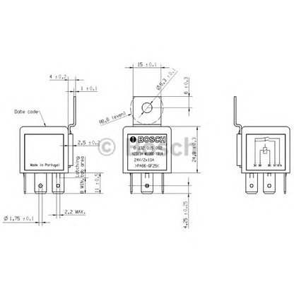 Фото Реле, рабочий ток BOSCH 0332015002
