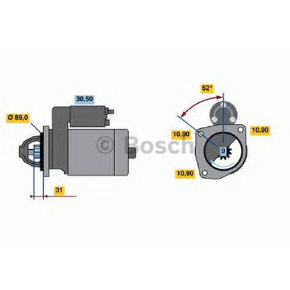 Фото Стартер BOSCH 0986013680