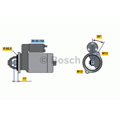 Foto Motor de arranque BOSCH 0986016330