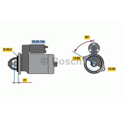 Foto Motor de arranque BOSCH 0986016560