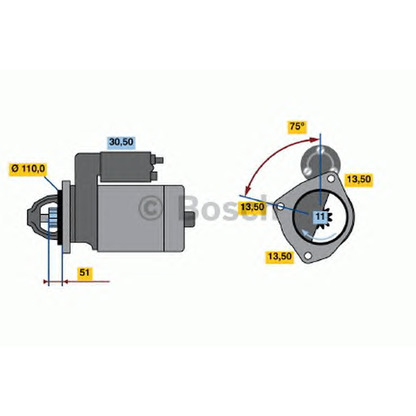 Photo Bush, starter shaft BOSCH 0001368313