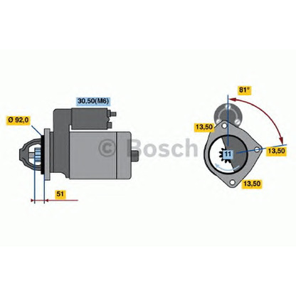 Foto Motor de arranque BOSCH 0986018370