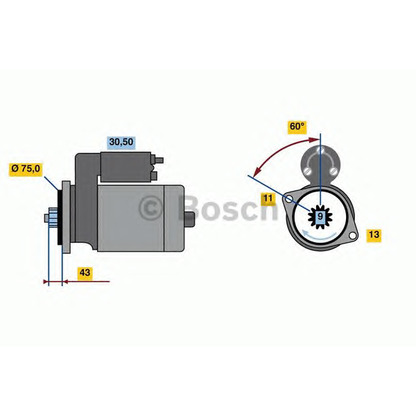 Фото Стартер BOSCH 0986018601