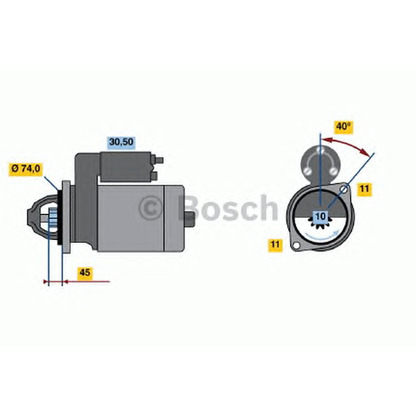 Foto Motor de arranque BOSCH 0986020671