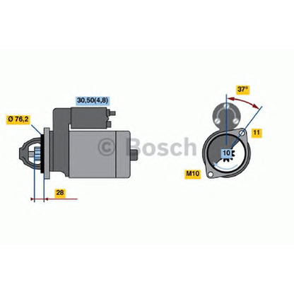 Foto Motor de arranque BOSCH 0986022450