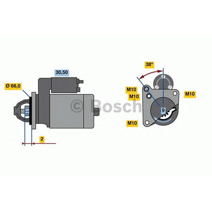 Фото Стартер BOSCH 0986022830