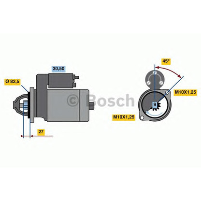 Foto Motor de arranque BOSCH 0986023370