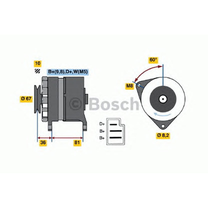 Photo Alternator BOSCH 0986030760