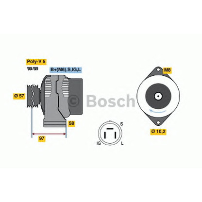 Foto Alternador BOSCH 0986036301