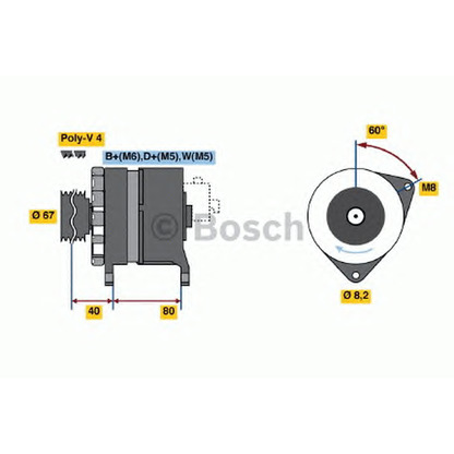 Фото Генератор BOSCH 0986036631