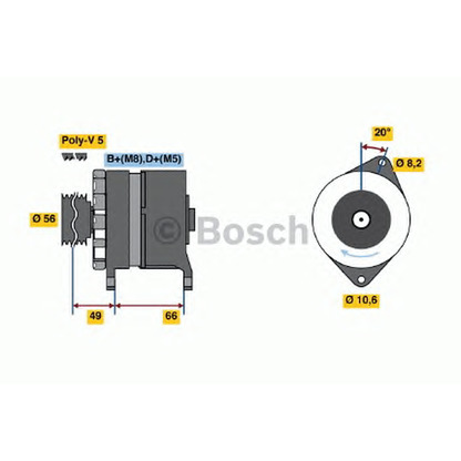 Фото Генератор BOSCH 0986037801