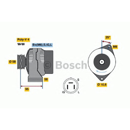 Фото Генератор BOSCH 0986038011