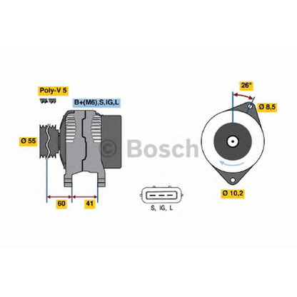 Foto Alternador BOSCH 0986041160