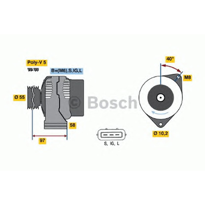 Foto Alternador BOSCH 0986040960