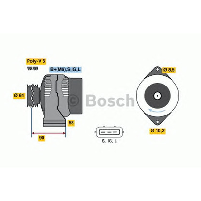 Foto Alternador BOSCH 0986043061