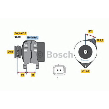 Foto Alternador BOSCH 0986043091