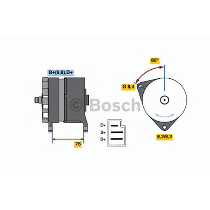 Photo Alternator BOSCH 0986044581