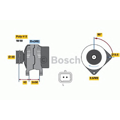 Photo Alternator BOSCH 0986045101