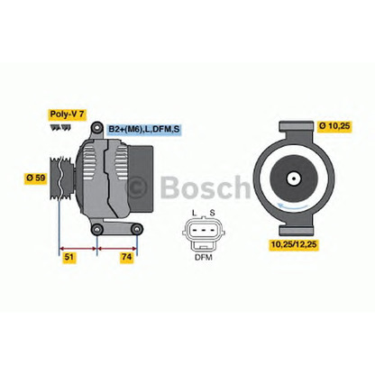 Photo Alternator BOSCH 0986045370