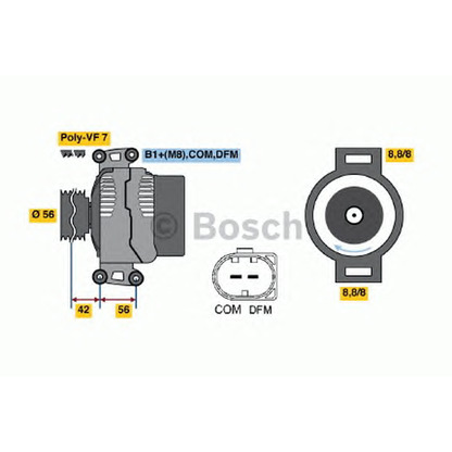 Photo Alternator BOSCH 0986045380