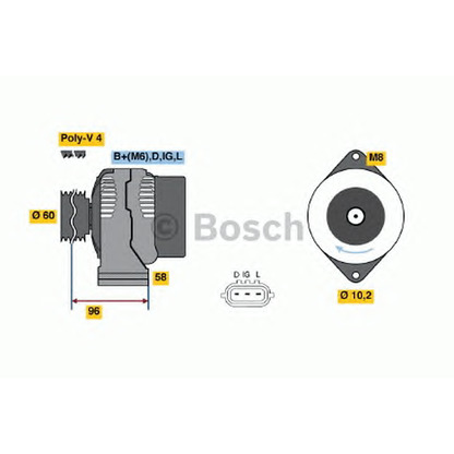 Фото Генератор BOSCH 0986045781