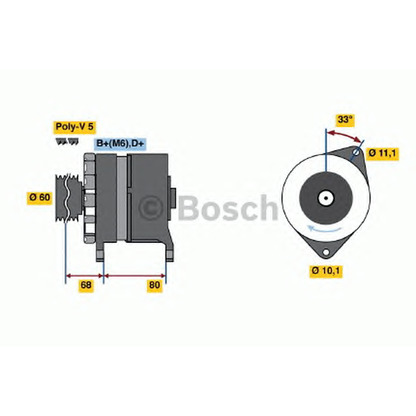 Foto Alternador BOSCH 0986046450