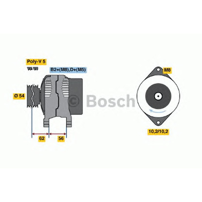 Foto Alternador BOSCH 0986047310