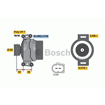 Photo Alternator BOSCH 0986047800