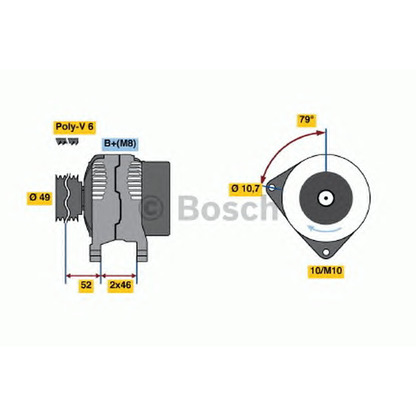 Photo Alternator BOSCH 0986048911