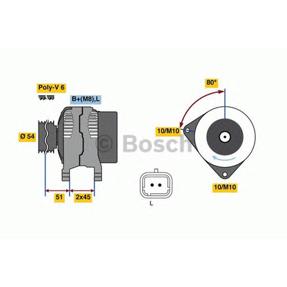 Zdjęcie Alternator BOSCH 0986080110