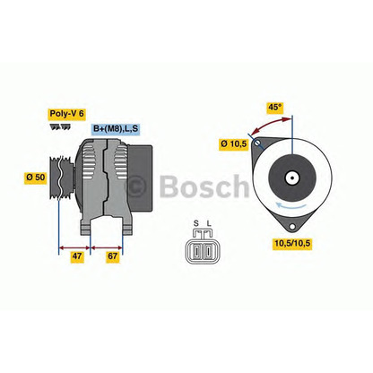 Foto Alternador BOSCH 0986080210