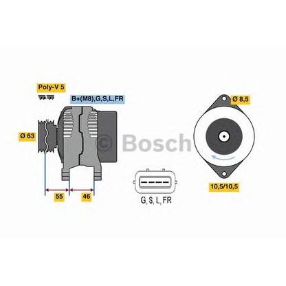 Zdjęcie Alternator BOSCH 0986080480