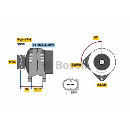 Foto Alternatore BOSCH 0986080600