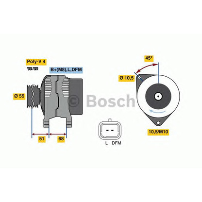 Foto Alternador BOSCH 0986080680