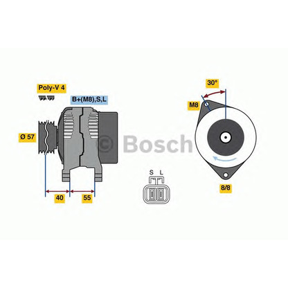 Foto Alternatore BOSCH 0986080790