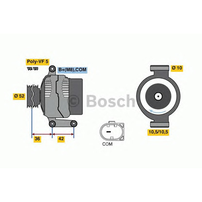 Zdjęcie Alternator BOSCH 0986081040