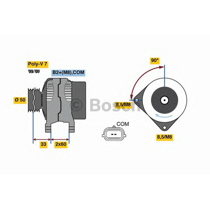 Foto Alternador BOSCH 0986081100