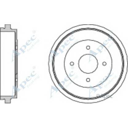 Photo Tambour de frein APEC braking DRM9527