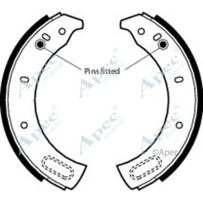 Foto Juego de zapatas de frenos APEC braking SHU233