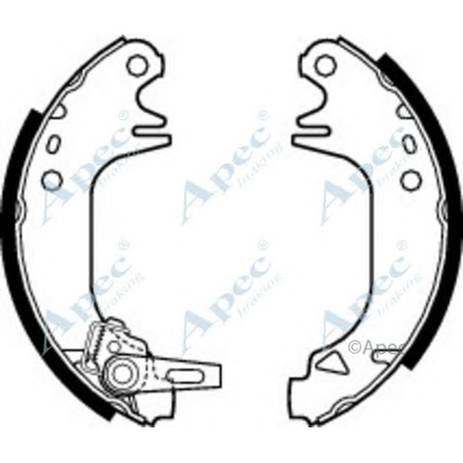 Photo Brake Shoe Set APEC braking SHU407