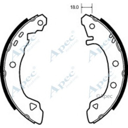 Photo Brake Shoe Set APEC braking SHU491