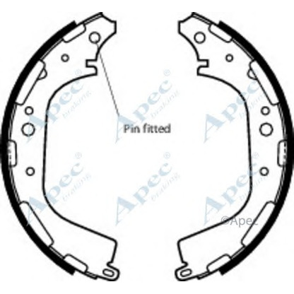 Foto Juego de zapatas de frenos APEC braking SHU549